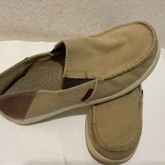 CROCS Sanuk Style Shoes Great Condition Size 5 Tan Beach Boat - Picture 10 of 10